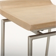 Pemberly Row 14Lx15.8Wx31.8H Brown Wood with Silver Metal Frame Barstool