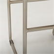 Pemberly Row 14Lx15.8Wx31.8H Brown Wood with Silver Metal Frame Barstool