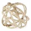 Pemberly Row 4.5Lx4.5Wx4.5H Small Beige Decorative Metal And Paper Object