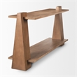 Pemberly Row Modern / Contemporary Medium Brown Wood Console Table