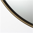 Pemberly Row 35.8Lx1Wx35.8H Small Gold Metal Round Wall Mirror