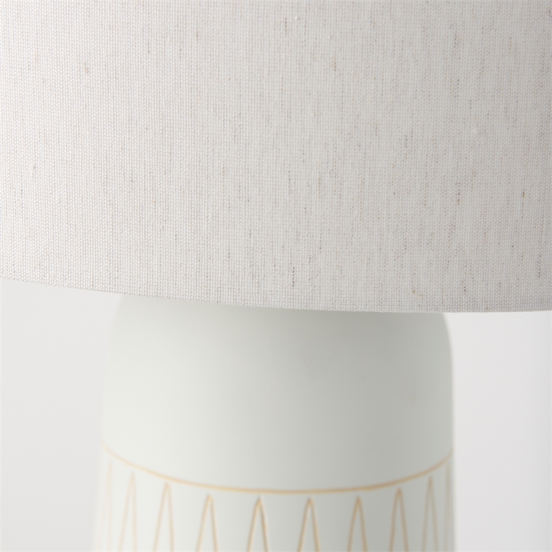 Pemberly Row 18Lx18Wx30.75H Light Base with Cream Shade Table Lamp