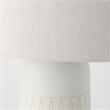 Pemberly Row 18Lx18Wx30.75H Light Base with Cream Shade Table Lamp
