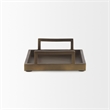 Pemberly Row Contemporary Aluminium Tray - Small Size in Gold