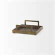 Pemberly Row Contemporary Aluminium Tray - Small Size in Gold