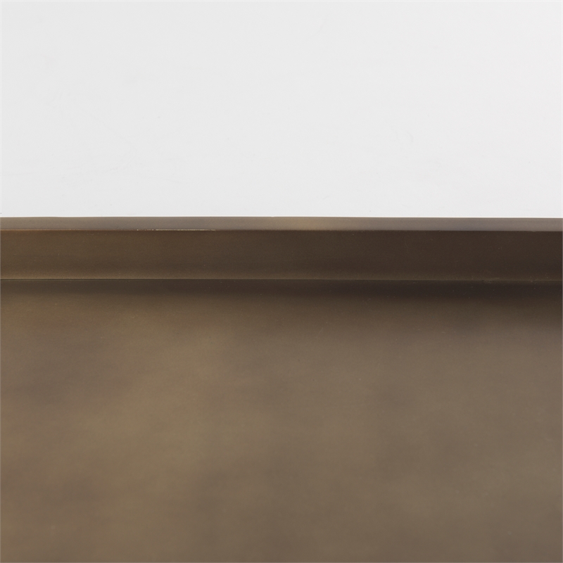 Pemberly Row Contemporary Aluminium Tray - Medium Size in Gold