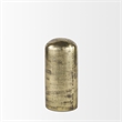 Pemberly Row Contemporary Tall Brass Finished Aluminum Metal Ornament