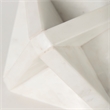 Pemberly Row Contemporary 5.5 Lx5.5 Wx8.5 H White Marble Decor Stand