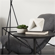 Pemberly Row Contemporary 5.5 Lx5.5 Wx8.5 H White Marble Decor Stand