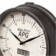 Pemberly Row Contemporary Black Metal Round Face Table Clock