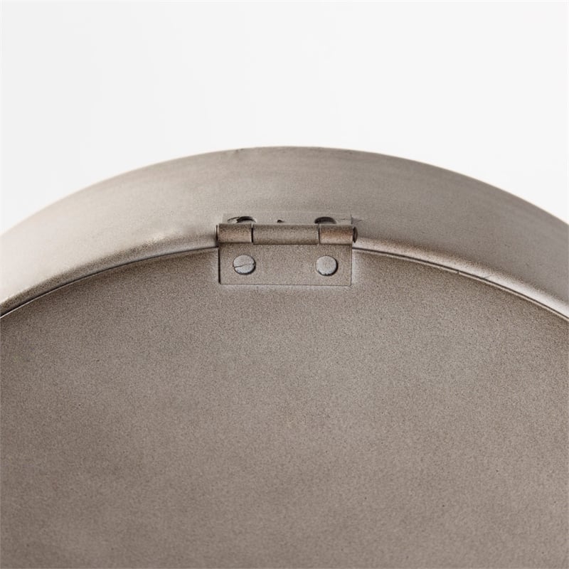 Pemberly Row Modern / Contemporary Matte Gray Metal Table Clock