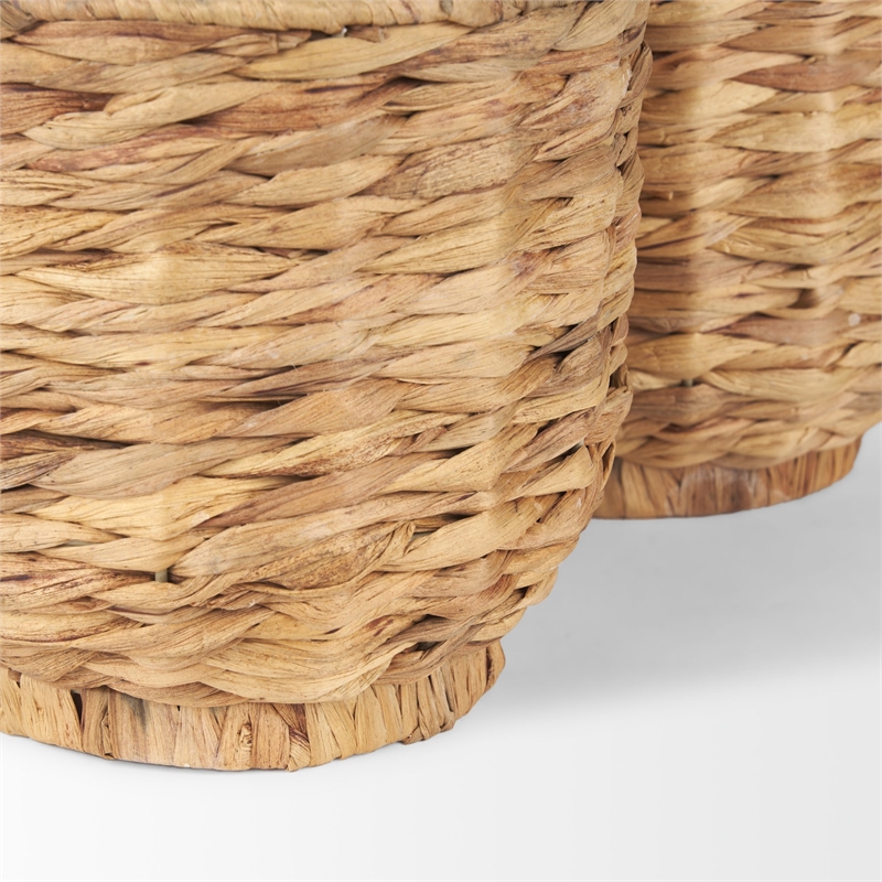 Pemberly Row Modern / Contemporary Grass Baskets (Set of 2) in Brown