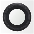 Pemberly Row Modern / Contemporary Black Beaded Wooden Wall Mirror