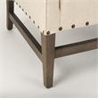 Pemberly Row Contemporary Cream Linen Fabric And Wood Accent Chair