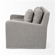Pemberly Row Contemporary Flint Gray Slipcover Upholstered Arm Chair