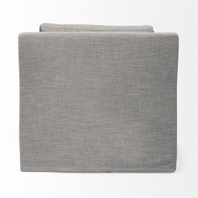 Pemberly Row Contemporary Flint Gray Slipcover Upholstered Arm Chair