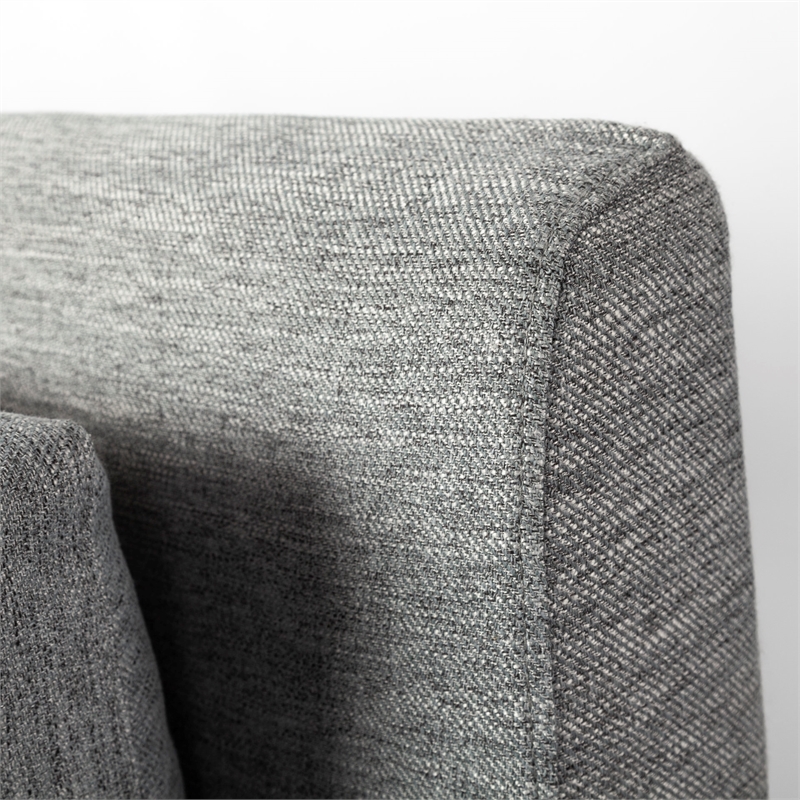 Pemberly Row Contemporary Gray Slipcover Upholstered Arm Chair