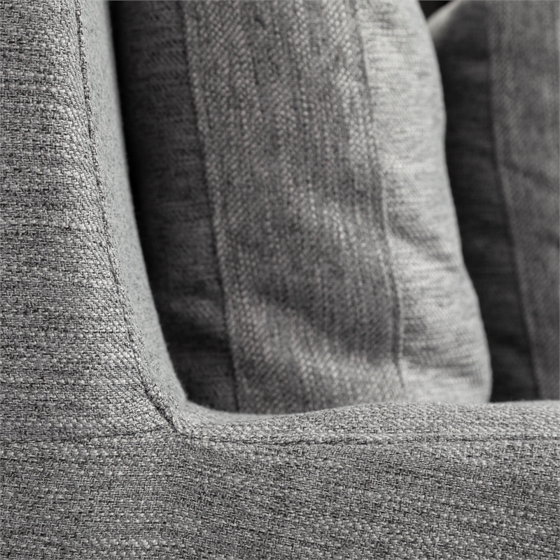 Pemberly Row Contemporary Gray Slipcover Upholstered Arm Chair