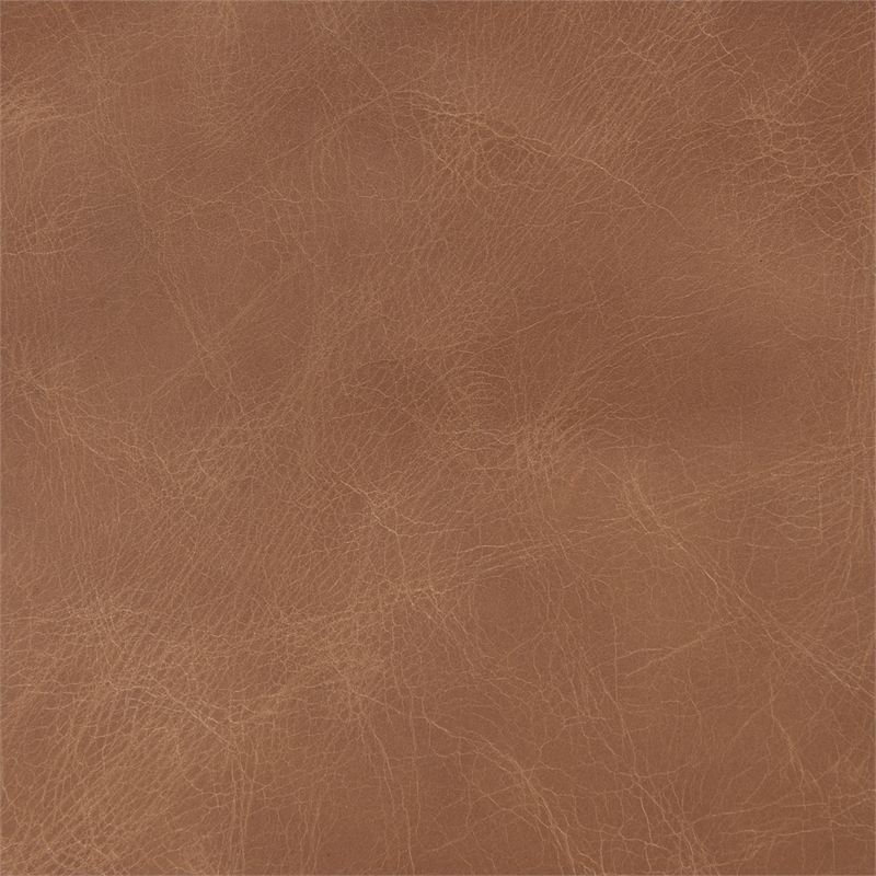 Pemberly Row Cognac Leather with Light Brown Wood Frame Accent Chair