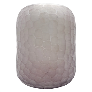 Pemberly Row 8&quot Decorative Handmade Patterned Glass Vase in Light Pink