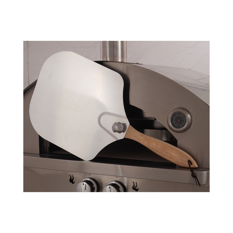 Pemberly Row Outdoor Portable Propane Gas Pizza Oven in Stainless Steel
