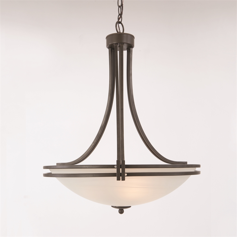 Pemberly Row Contemporary 4 Lights Pendant Lighting in Brown