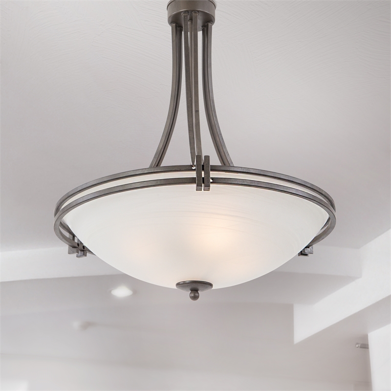 Pemberly Row Contemporary 4 Lights Pendant Lighting in Brown