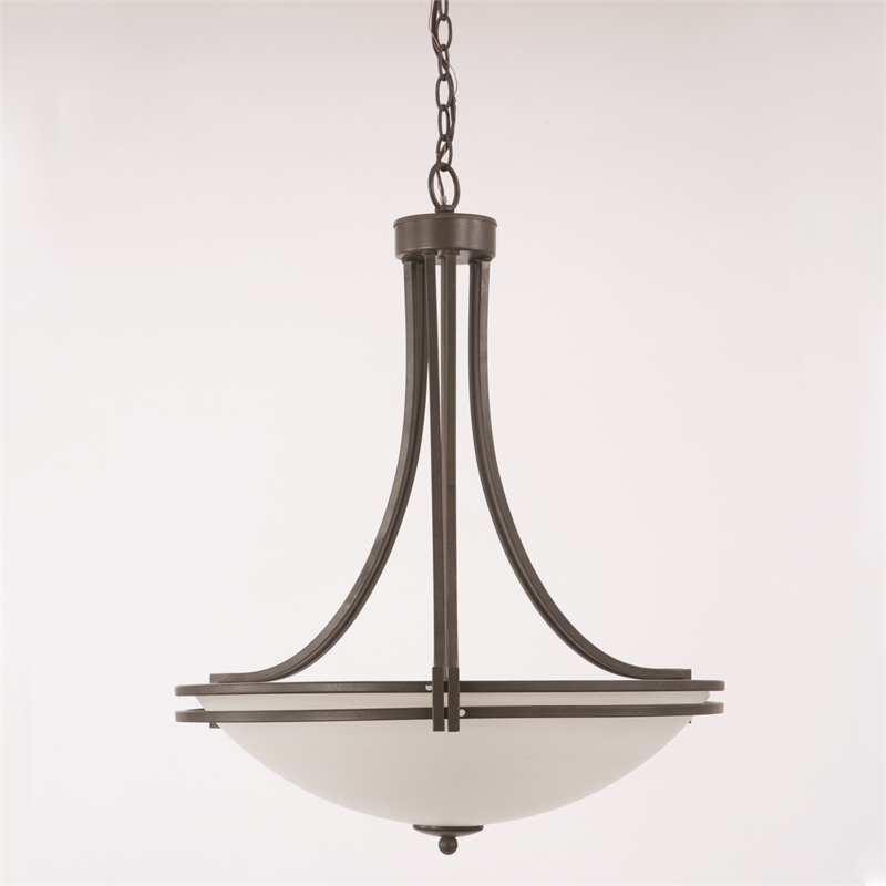 Pemberly Row Contemporary 4 Lights Pendant Lighting in Brown