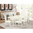 Pemberly Row 7-piece Wood Dining Table and Chairs in Linen White
