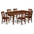 Pemberly Row 7-piece Wood Chairs and Dining Table in Mahogany