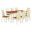 Pemberly Row Traditional 9-piece Wood Kitchen Set in Buttermilk/Cherry