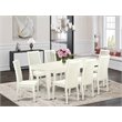 Pemberly Row 9-piece Wood Dining Table and Chair Set in Linen White