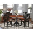 Pemberly Row 5-piece Dining Table and Chair Set in Black/Cherry