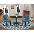 Pemberly Row 3-piece Traditional Wood Dining Set in Black Finish