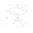 Pemberly Row Traditional 3-piece Wood Dining Table Set in Linen White