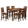 Pemberly Row 7-piece Pub Table and Dining Chair Set in Mahogany