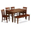 Pemberly Row 6-piece Traditional Wood Dining Set in Mahogany