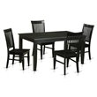 Pemberly Row 5-piece Traditional Wood Dining Set in Black Finish