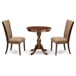 Pemberly Row 3-piece Wood Kitchen Table and Chair Set in Mahogany