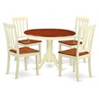 Pemberly Row Traditional 5-piece Wood Dining Set in Buttermilk/Cherry