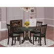 Pemberly Row Traditional 5-piece Wood Kitchen Set in Cappuccino