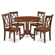 Pemberly Row 5-piece Dining Set with X-Back Chairs in Mahogany