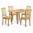 Pemberly Row 5-piece Traditional Wood Dining Room Set in Oak