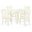 Pemberly Row 5-piece Wood Table and Dining Chairs in Linen White