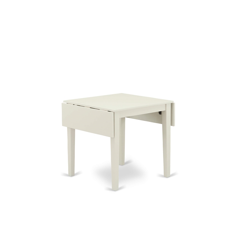 Pemberly Row Traditional 5-Piece Wood Dinette Set in Linen White
