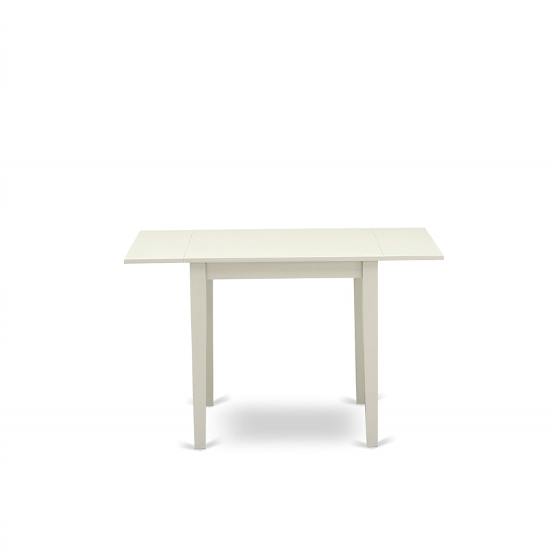 Pemberly Row Traditional 5-Piece Wood Dinette Set in Linen White