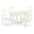 Pemberly Row 5-piece Wood Dining Set with X-Back Chairs in White