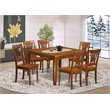Pemberly Row 7-piece Wood Dining Room Table Set in Saddle Brown