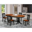 Pemberly Row Traditional 5-piece Wood Dining Room Set in Black/Cherry