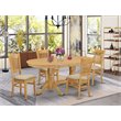 Pemberly Row Traditional 5-piece Wood Dining Table and Chairs in Oak